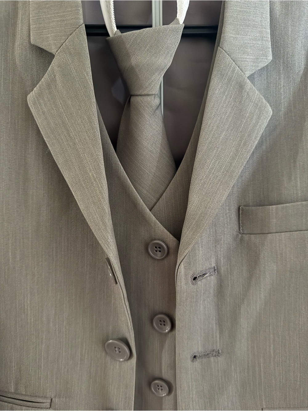 Youth Classic Gray Three-Piece Suit - Gray